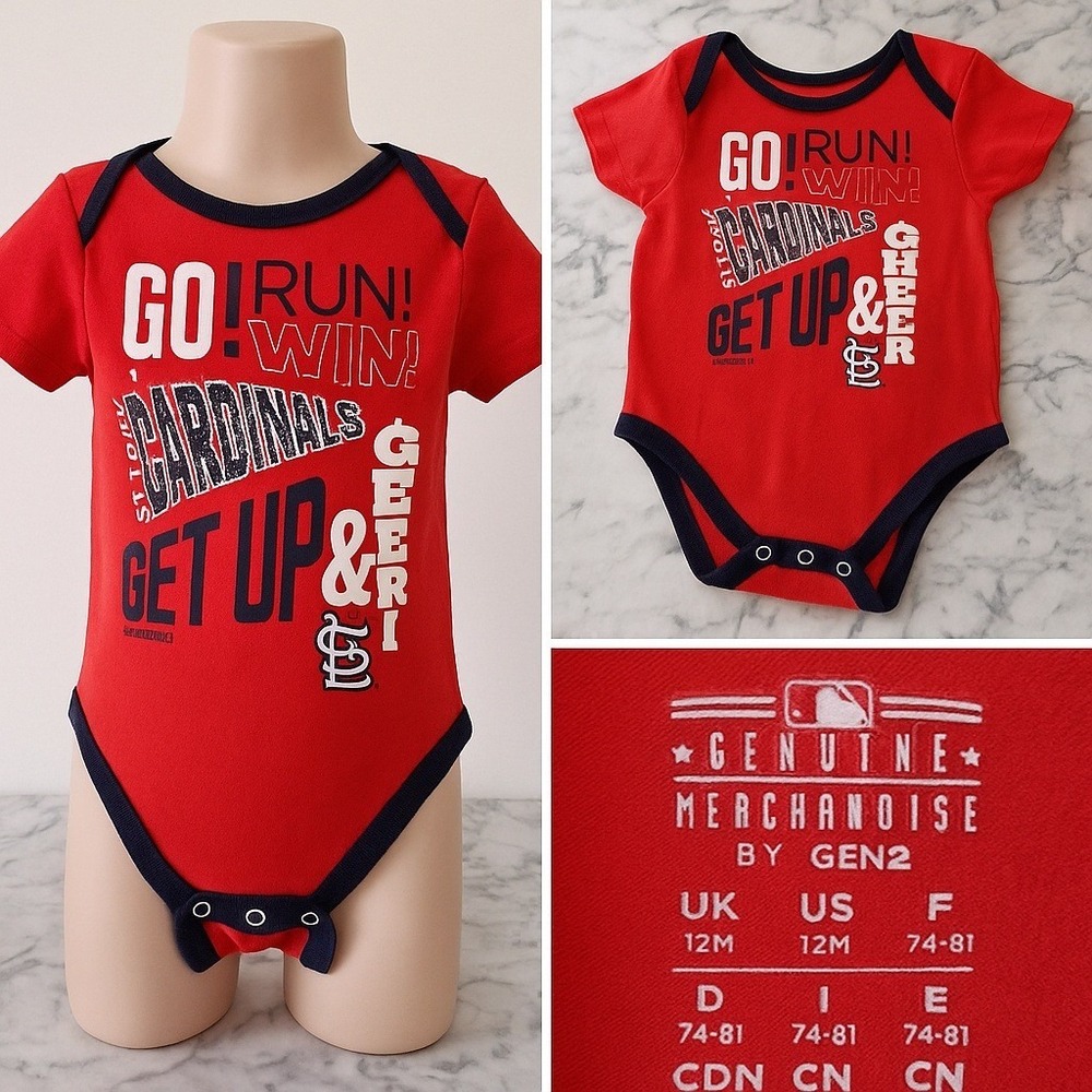 Genuine Merchandise by Gen2 12 Months Romper St. Louis Cardinals Game Day Sporty